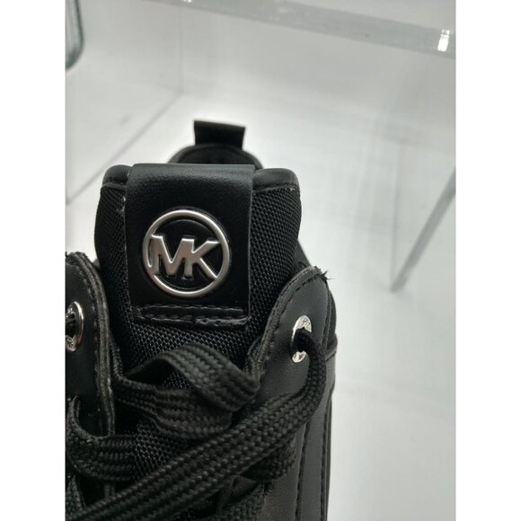 Michael Kors Black Monogram Lace-Up Sneakers Size 8M - Picture 5 of 11